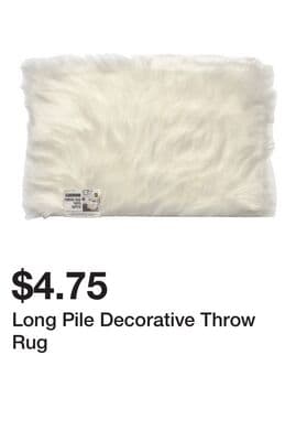 Long Pile Decorative Throw Rug