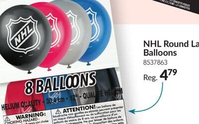 NHL Round Latex Balloons