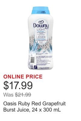 Oasis Ruby Red Grapefruit Burst Juice, 24 x 300 mL