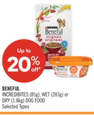 BENEFUL INCREDIBITES (85g), WET (283g) or DRY (1.8kg) DOG FOOD