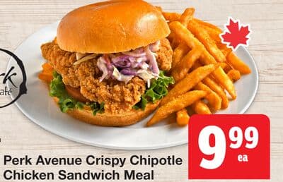 Perk Avenue Crispy Chipotle Chicken Sandwich Meal