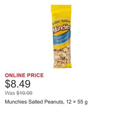 Munchies Salted Peanuts, 12 × 55 g