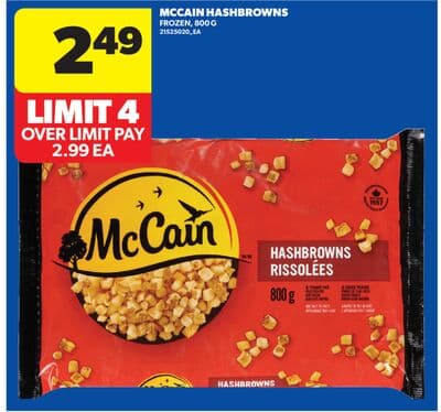 MCCAIN HASHBROWNS, 800 G