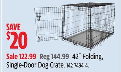Petco 42˝ Folding, Single-Door Dog Crate.