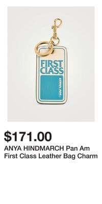 ANYA HINDMARCH Pan Am First Class Leather Bag Charm