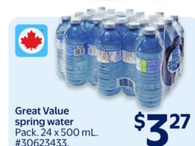Great Value spring water