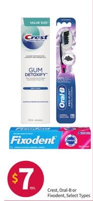 Crest, Oral-B or Fixodent