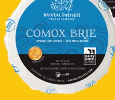 Natural Pastures Comox Brie or Camembert