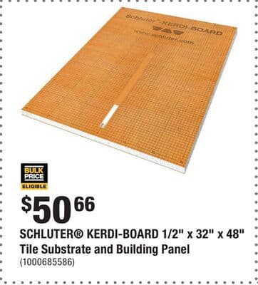 SCHLUTER® KERDI-BOARD 1/2" x 32" x 48" Tile Substrate and Building Panel