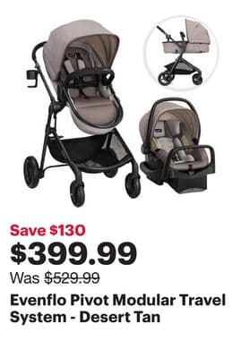 Evenflo Pivot Modular Travel System - Desert Tan