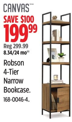 CANVAS Robson 4-Tier Narrow Bookcase