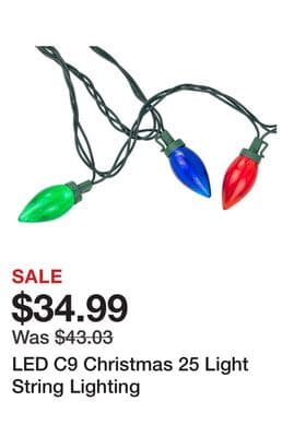 LED C9 Christmas 25 Light String Lighting