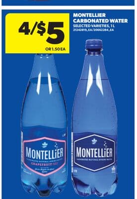 MONTELLIER CARBONATED WATER, 1 L