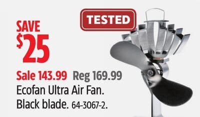 Ecofan Ultra Air Fan. Black blade.