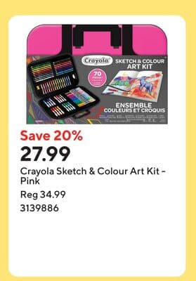 Crayola Sketch & Colour Art Kit - Pink