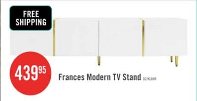 Frances Modern Tv Stand With 4 Doors,high-gloss White Tv Stand