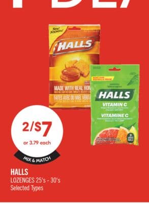 HALLS LOZENGES