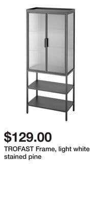 TROFAST Frame, light white stained pine