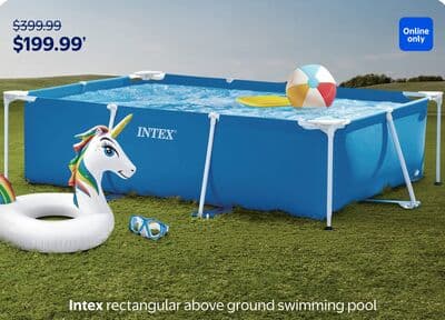 Intex rectangular above ground swimming pool