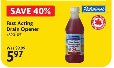 Fast Acting Drain Opener