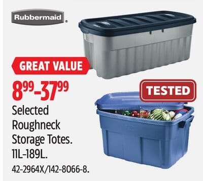 Rubbermaid Selected Roughneck Storage Totes