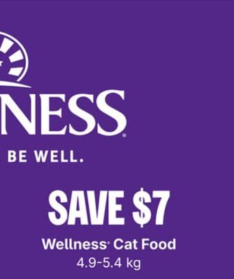 Save $7 Wellness Cat Food 4.9-5.4 kg