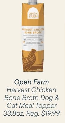Open Farm Harvest Chicken Bone Broth Dog & Cat Meal Topper