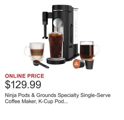 Ninja Pods & Grounds Specialty Single-Serve Coffee Maker, K-Cup Pod Compatible