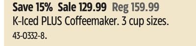K-Iced PLUS Coffeemaker