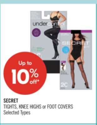 SECRET TIGHTS, KNEE HIGHS or FOOT COVERS