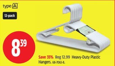 Type A Heavy-Duty-Plastic Hangers