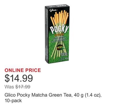 Glico Pocky Matcha Green Tea, 40 g (1.4 oz), 10-pack
