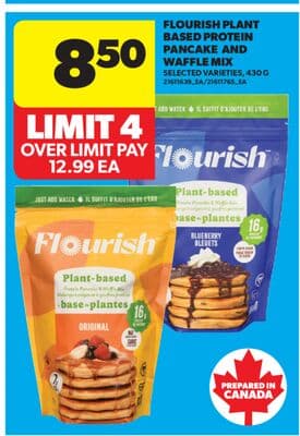 FLOURISH PLANT BASED PROTEIN PANCAKE AND WAFFLE MIX, 430 G