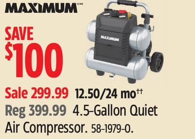 MAXIMUM 4.5-Gallon Quiet Air Compressor