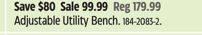 Adjustable Utility Bench.