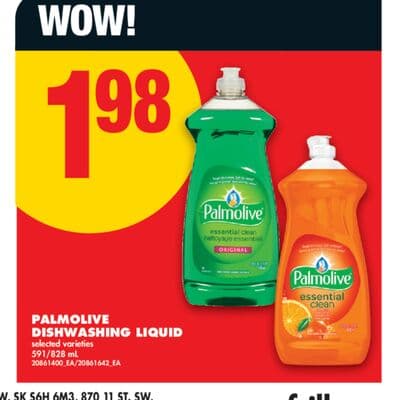 PALMOLIVE DISHWASHING LIQUID, 591/828 mL