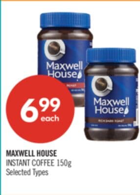 MAXWELL HOUSE INSTANT COFFEE 150g