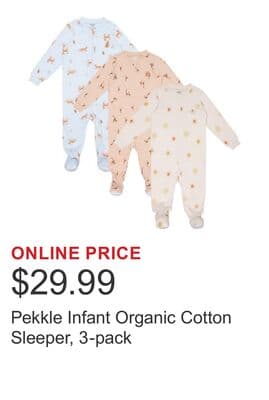 Pekkle Infant Organic Cotton Sleeper, 3-pack