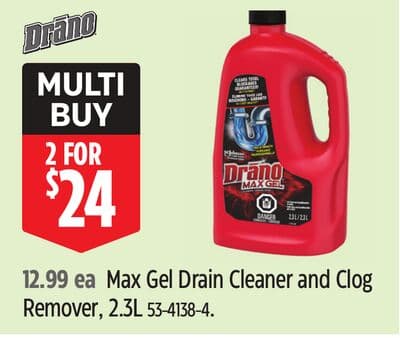 Drano Max Gel Drain Cleaner and Clog Remover