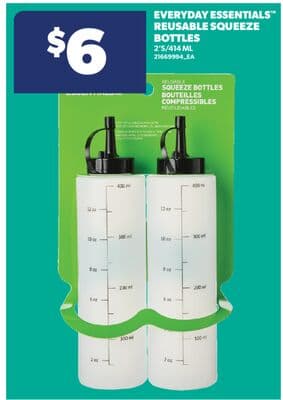 EVERYDAY ESSENTIALS™ REUSABLE SQUEEZE BOTTLES, 2' S/414 ML