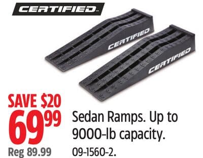 Certified Sedan Ramps. Up to 9000-lb capacity.