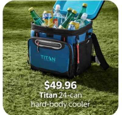 Titan 24-can hard-body cooler