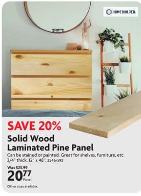 Solid Wood Laminated Pine Panel