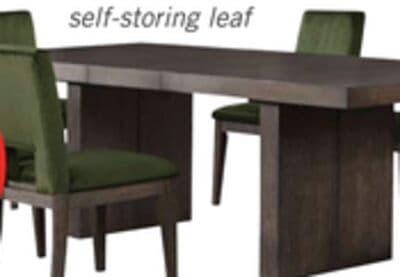Zelda 7pc Dining Set with Table & 6 Chairs, 78-96"W - Green & Espresso Brown
