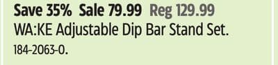 WA:KE Adjustable Dip Bar Stand Set.