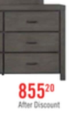 Koda Bedroom 6-Drawer Dresser, 60"W x 36"H, Acacia Wood - Grey