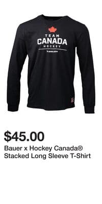 Bauer x Hockey Canada® Stacked Long Sleeve T-Shirt