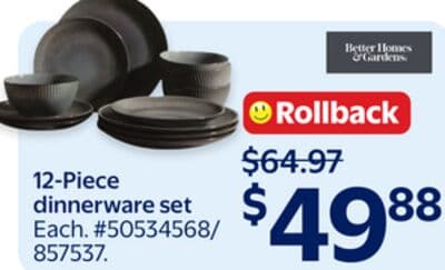 12-Piece dinnerware set