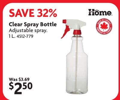 Clear Spray Bottle
