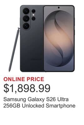 Samsung Galaxy S26 Ultra 256GB Unlocked Smartphone